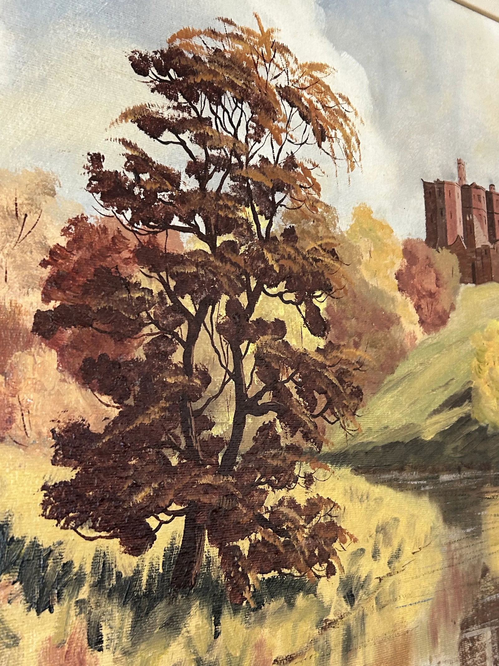 Autumn at Warkworth Original Oil Painting by British Artist John J. Kerr (B. 1933) - 12