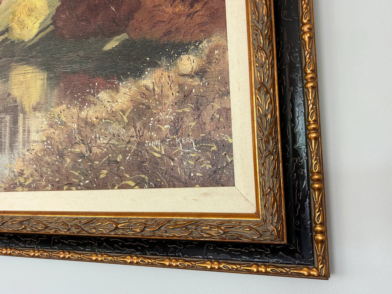 Autumn at Warkworth Original Oil Painting by British Artist John J. Kerr (B. 1933) - 8