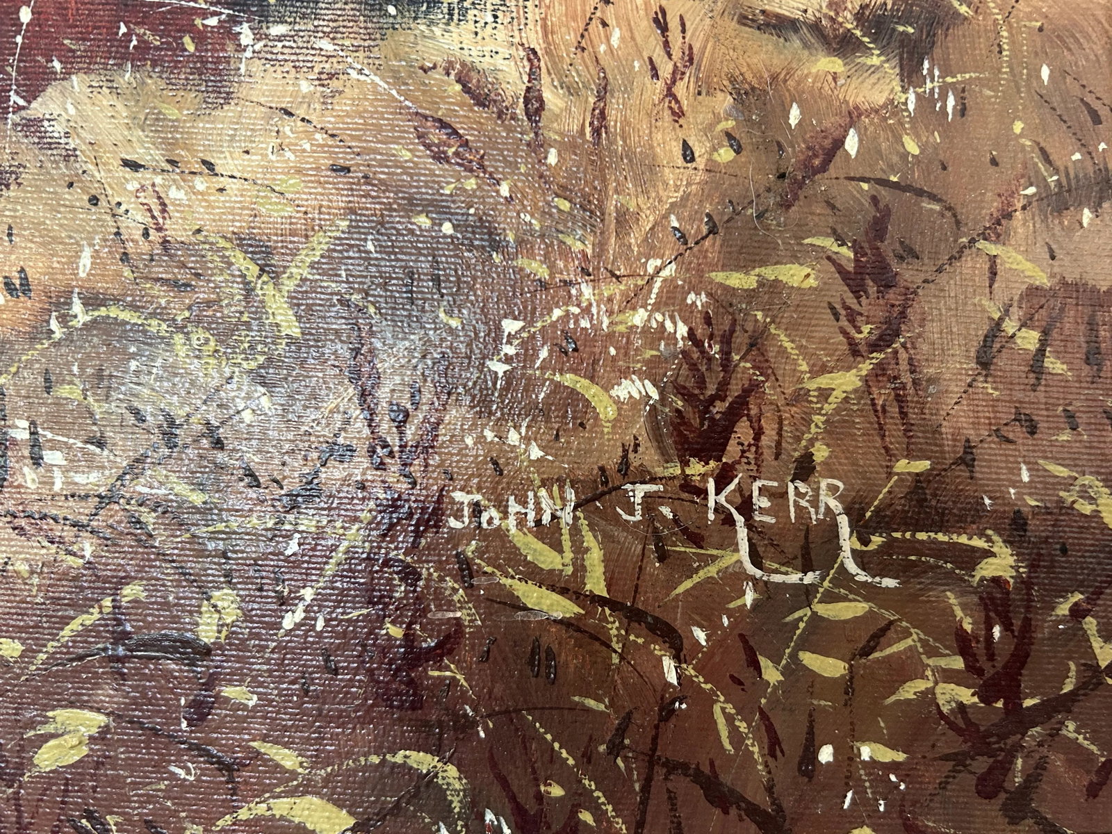 Autumn at Warkworth Original Oil Painting by British Artist John J. Kerr (B. 1933) - 9