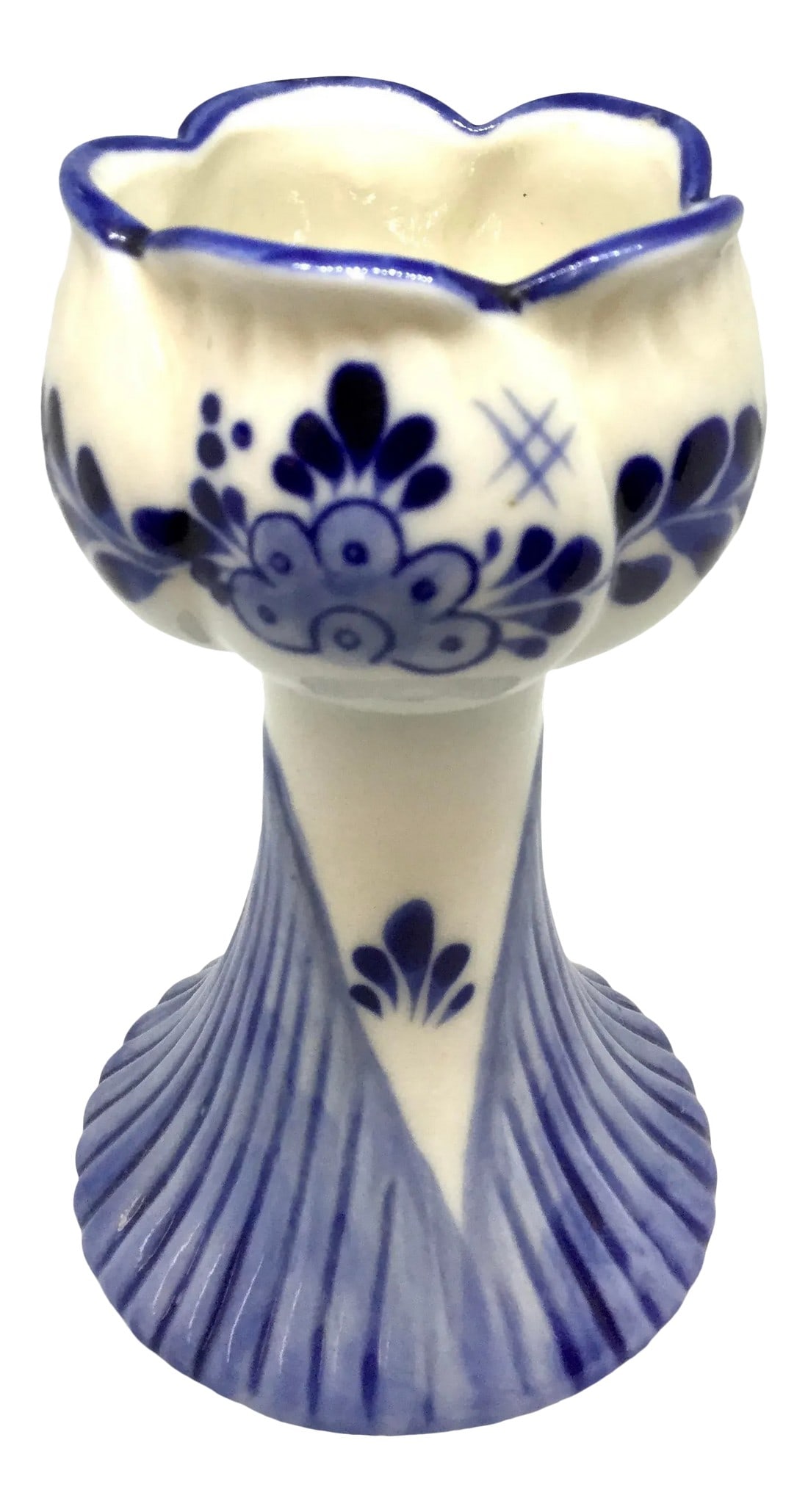 Vintage Delftware Candle Holder or Salt Cellar: Lovely piece to add to your blue and white ceramic or porcelain collection. Not a flaw on this item. Gift worthy indeed. Condition: Alterations: Original Condition Unaltered Imperfections: Some Imperf