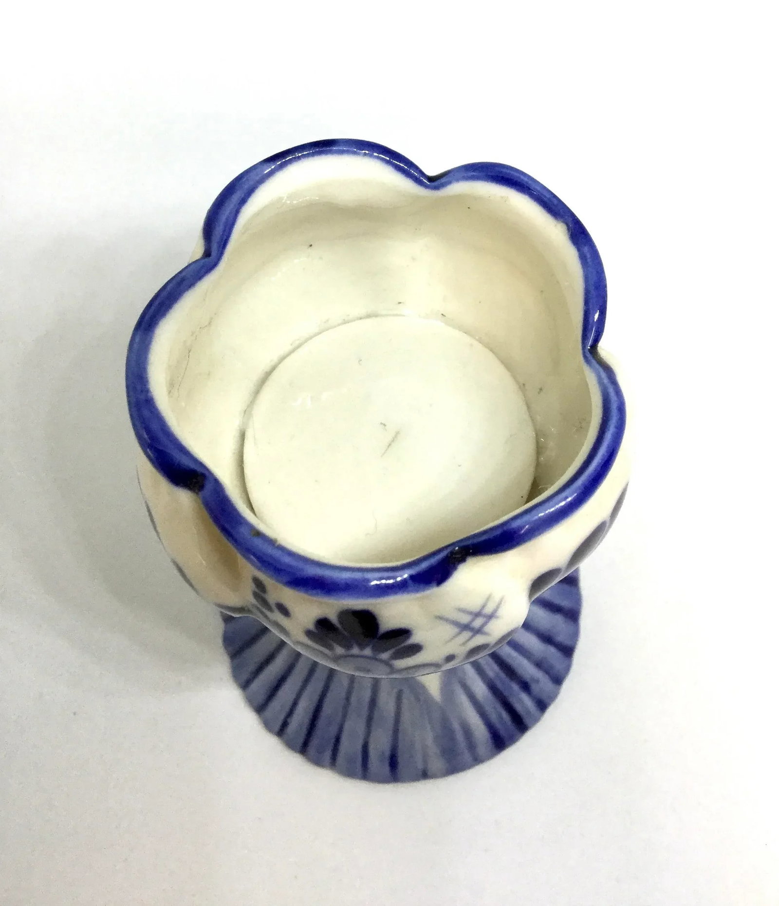 Vintage Delftware Candle Holder or Salt Cellar - 4