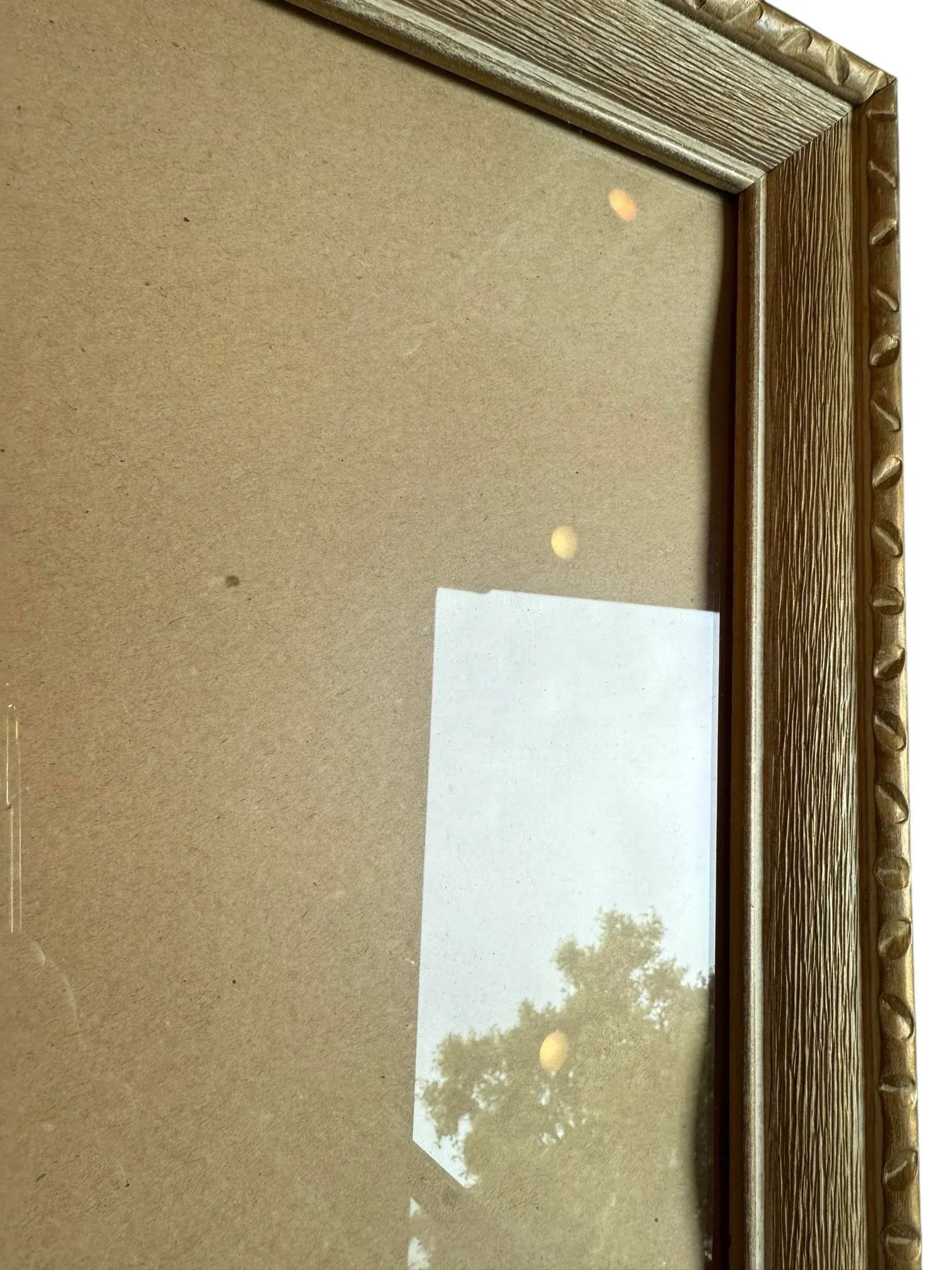 Vintage Textured Gold White Wood Picture Frame - 3