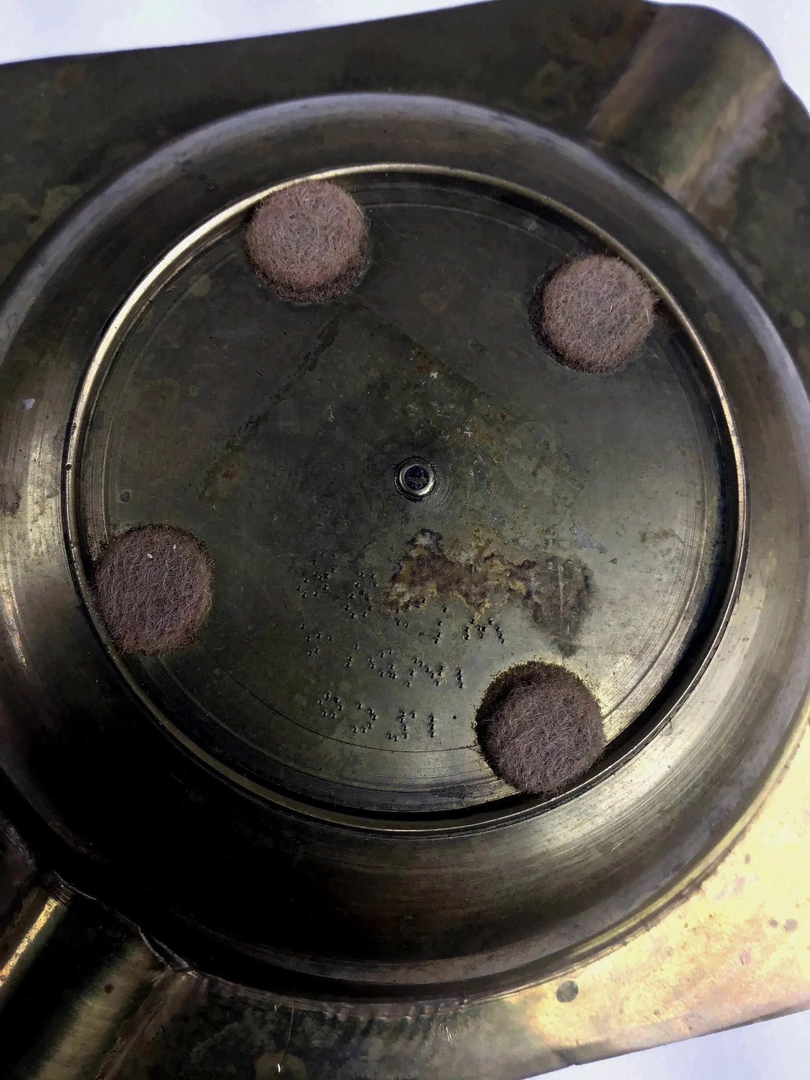 Vintage Brass Carved Ashtray - 6