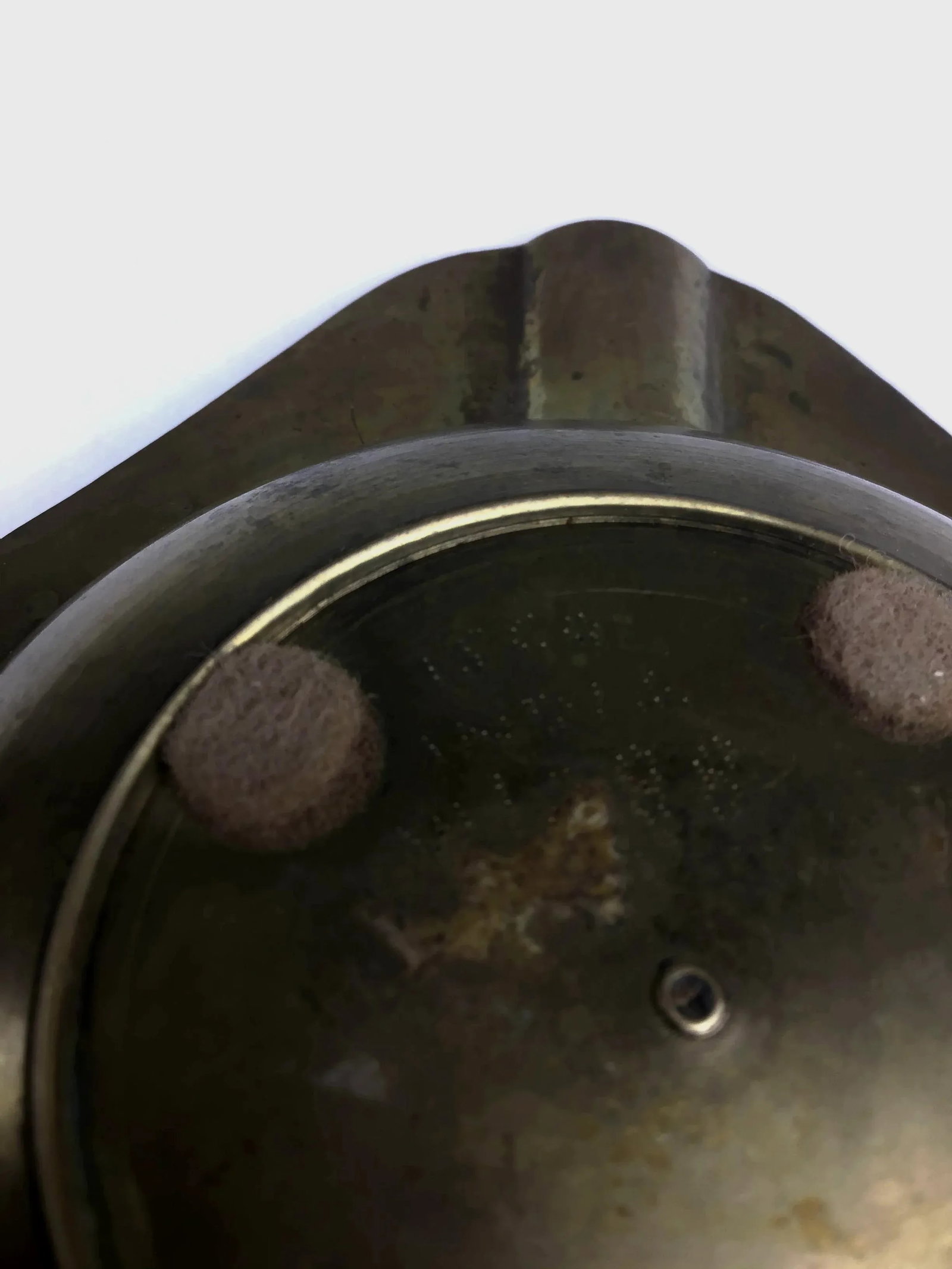 Vintage Brass Carved Ashtray - 8