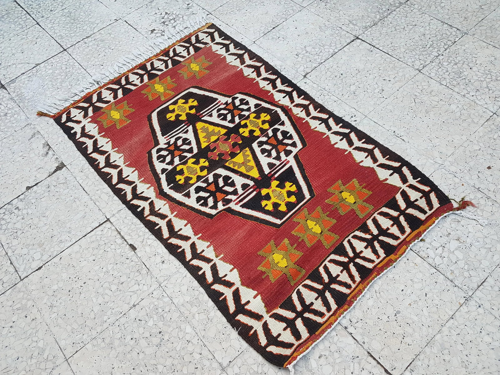 Masterwork Hand-Woven Rug Braided Small Kilim 2'7" X 4'2" - 3