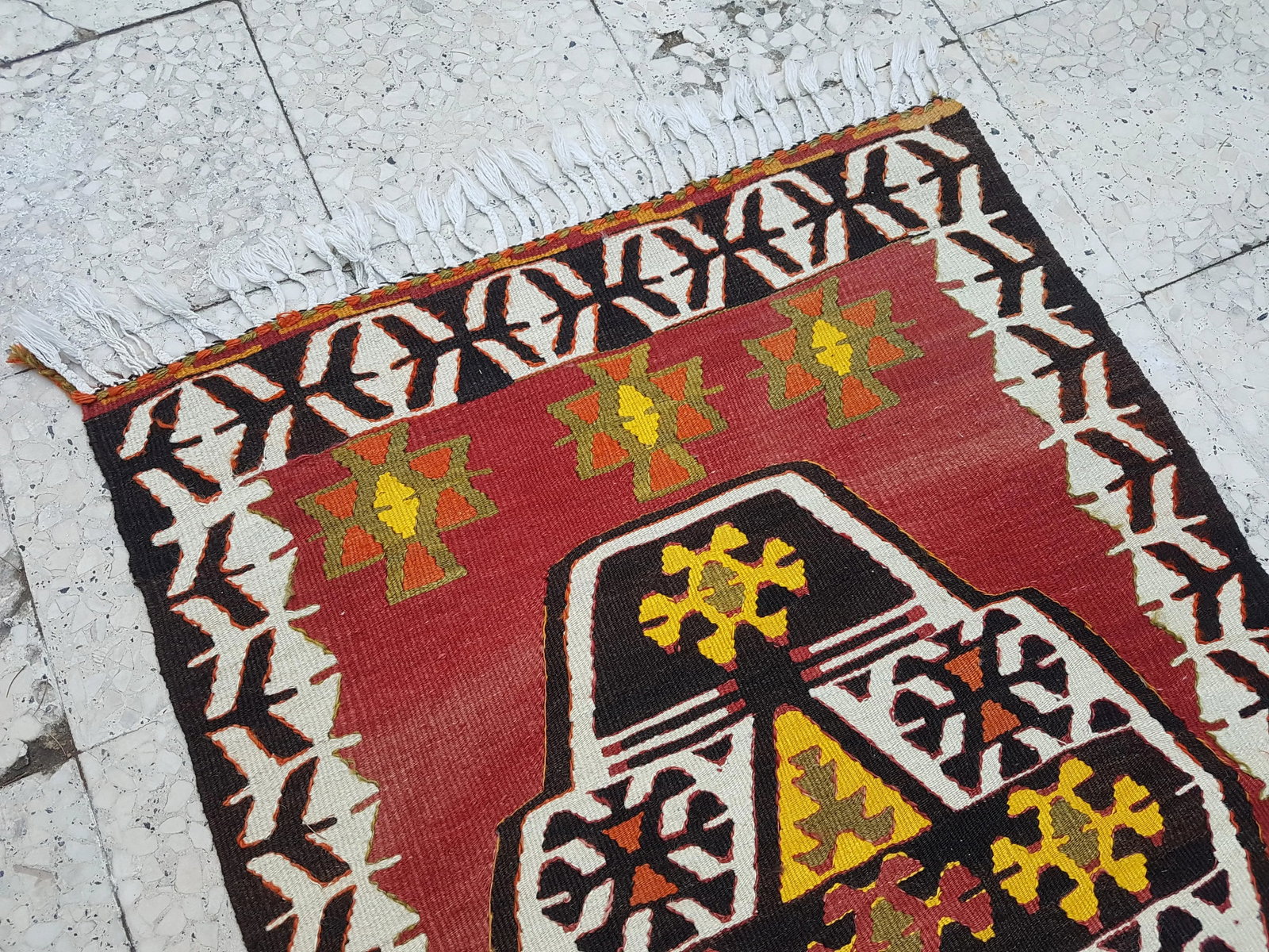 Masterwork Hand-Woven Rug Braided Small Kilim 2'7" X 4'2" - 4