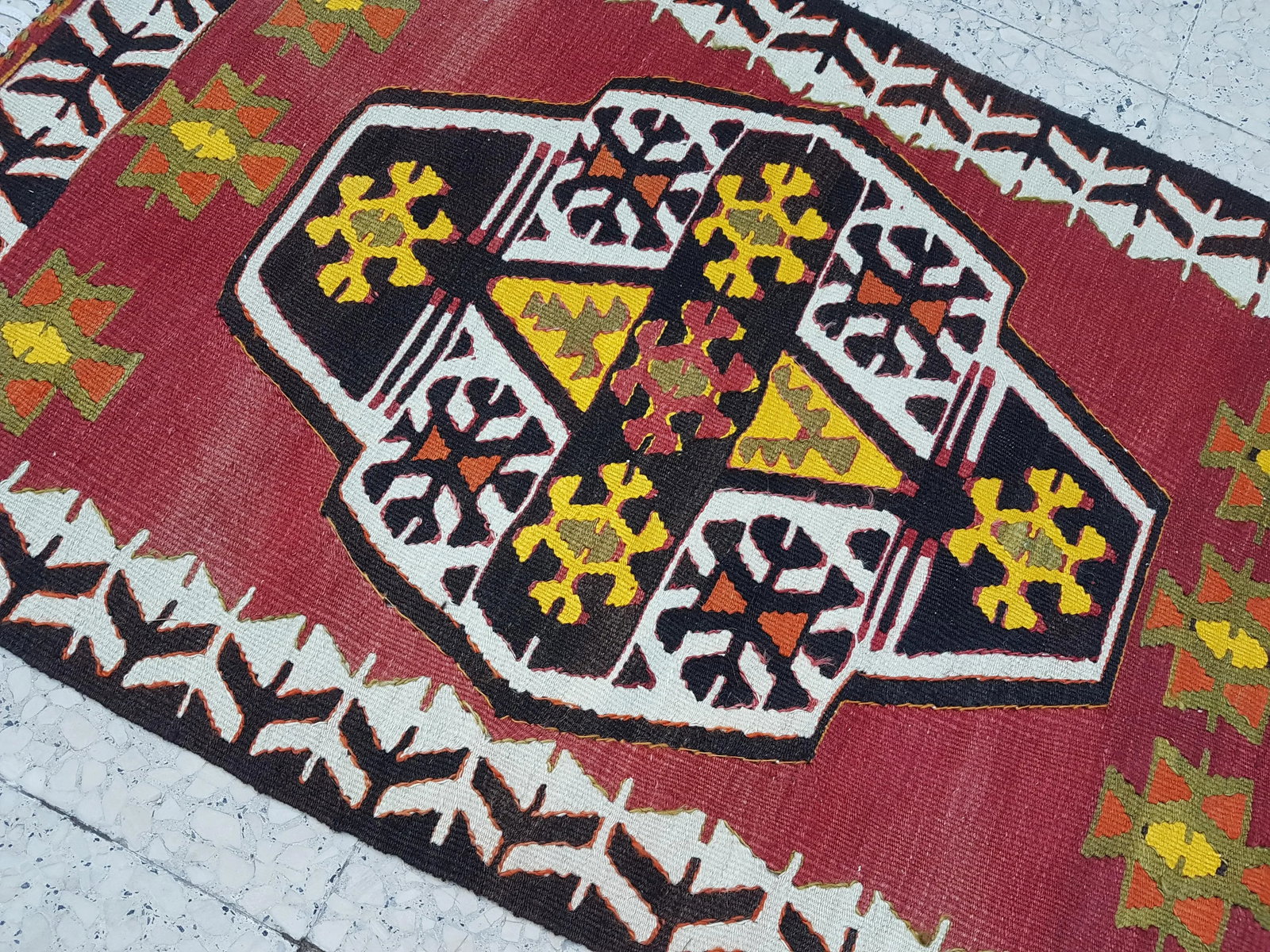 Masterwork Hand-Woven Rug Braided Small Kilim 2'7" X 4'2" - 5