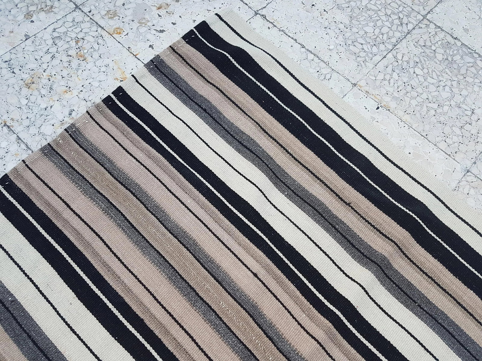 Turkish Organic Hemp Sisal Kilim Rug 4'9" X 9'3" - 5