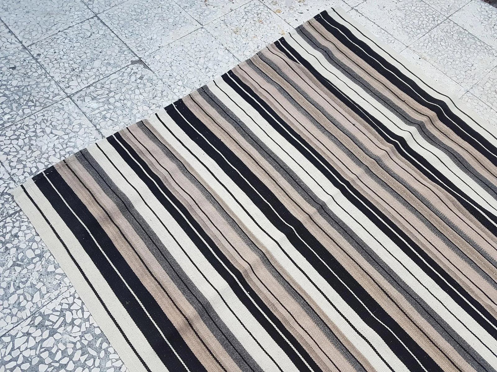 Turkish Organic Hemp Sisal Kilim Rug 4'9" X 9'3" - 6