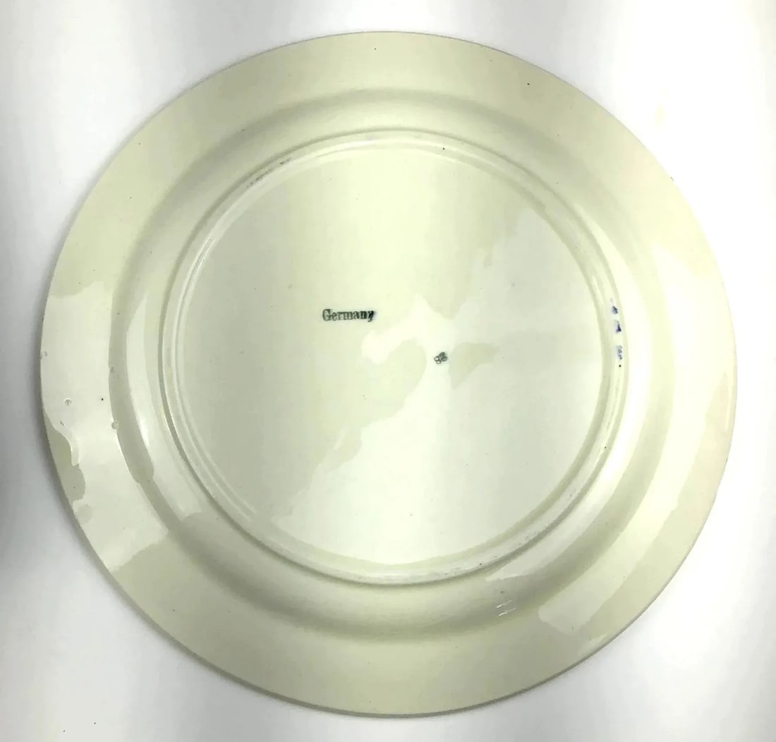 1930s German Delftware Divided Blue & White Plate - 8