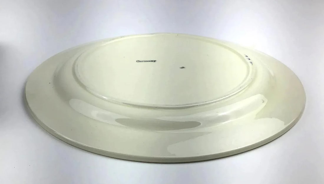 1930s German Delftware Divided Blue & White Plate - 9