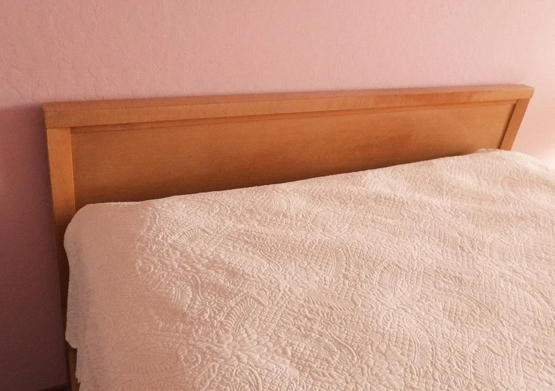 Vintage 1950s Starline Hollywood La Blond Birch Full Size Bed - 10