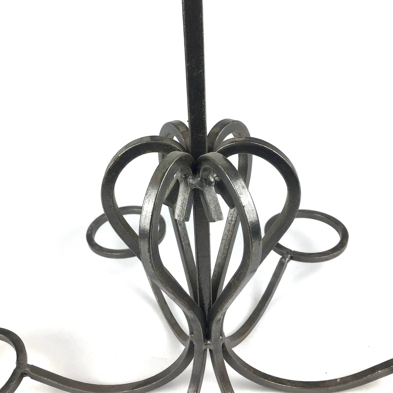 Artisan Vintage Wrought Iron Table Chandelier - 5