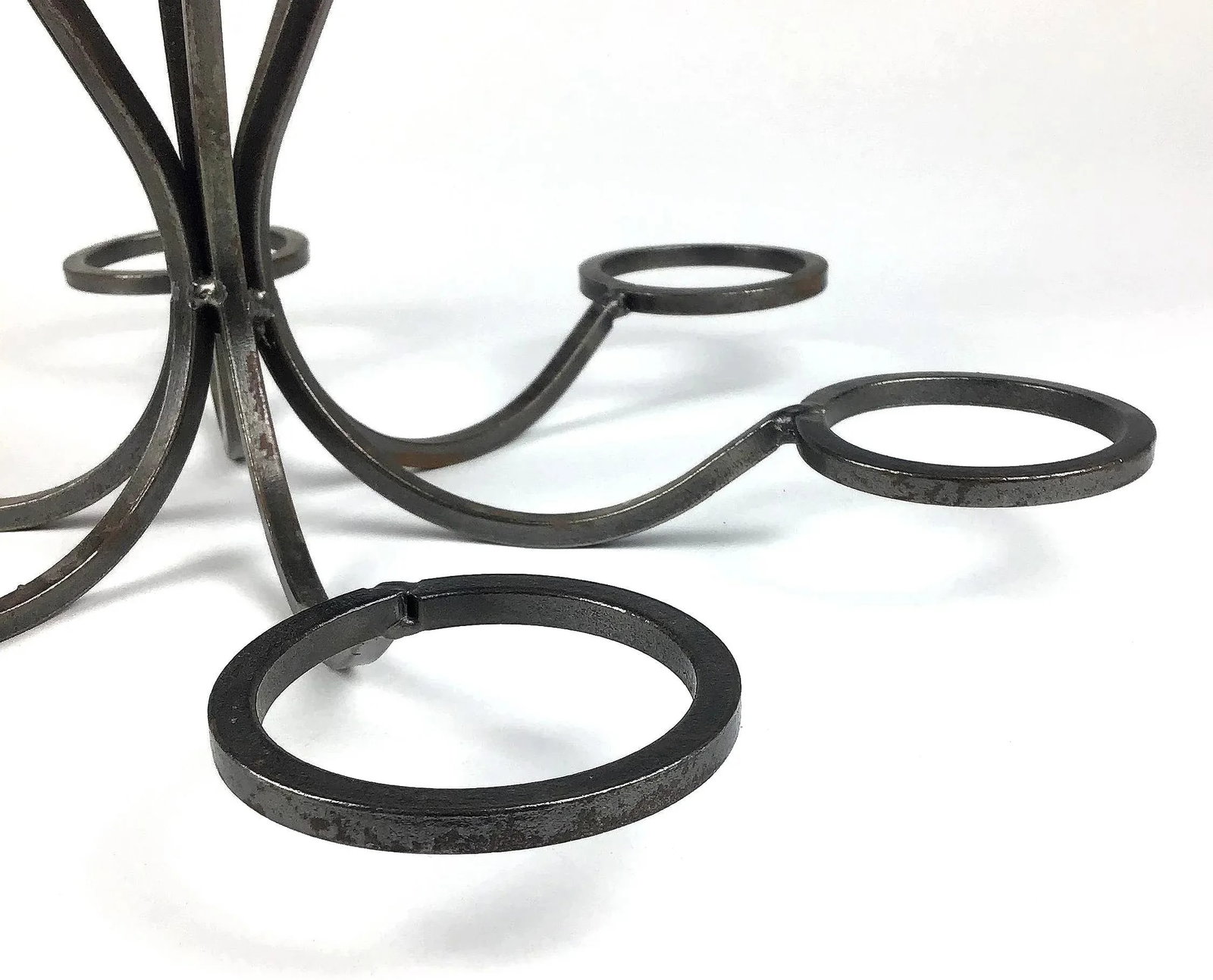 Artisan Vintage Wrought Iron Table Chandelier - 7
