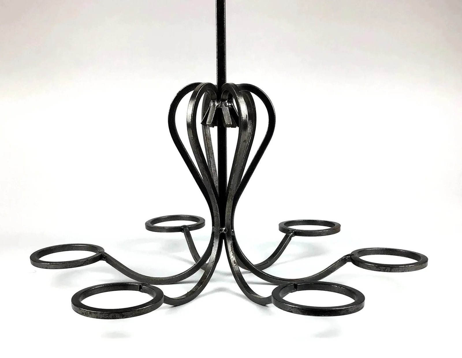 Artisan Vintage Wrought Iron Table Chandelier - 8