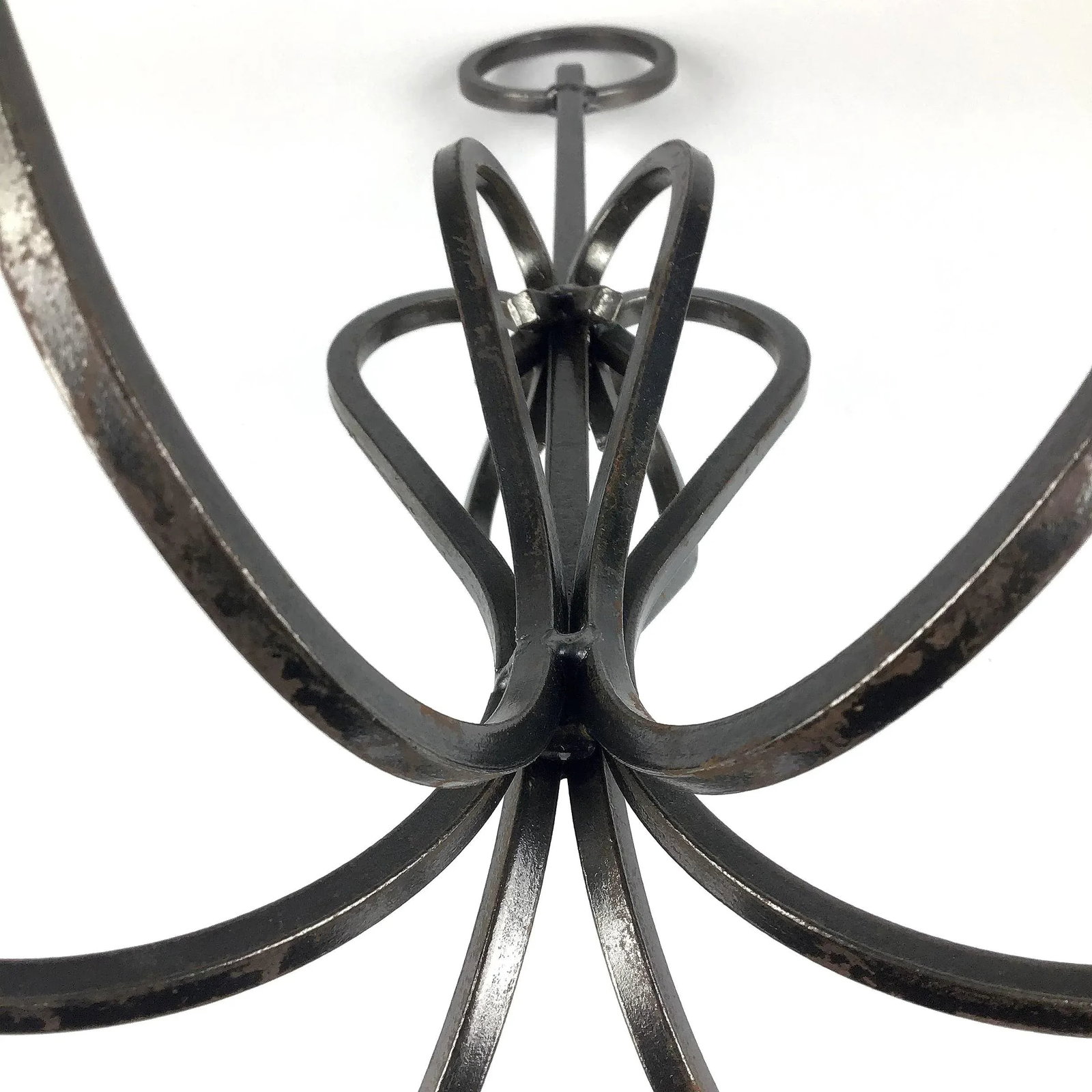 Artisan Vintage Wrought Iron Table Chandelier - 9