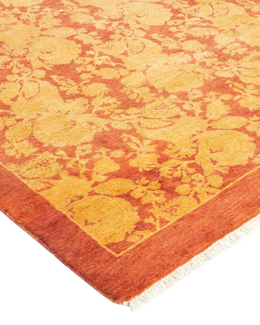Mogul Hand-Knotted Area Rug - Pink, 4' 1" x 6' 1" - 2