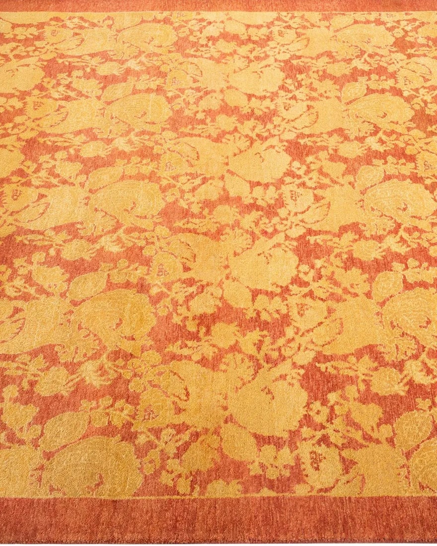 Mogul Hand-Knotted Area Rug - Pink, 4' 1" x 6' 1" - 4