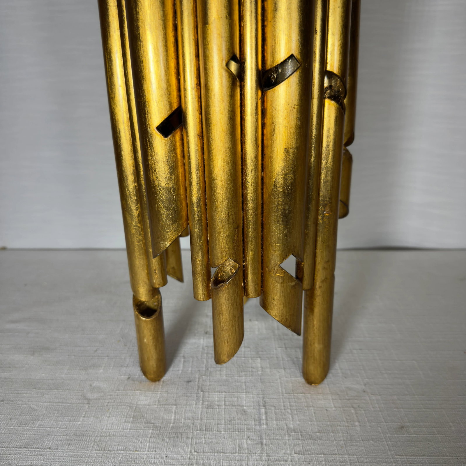 Stunning Vintage Gaetano Sciolari Style Mid-Century Modern Gilt Tole Chandelier - 6