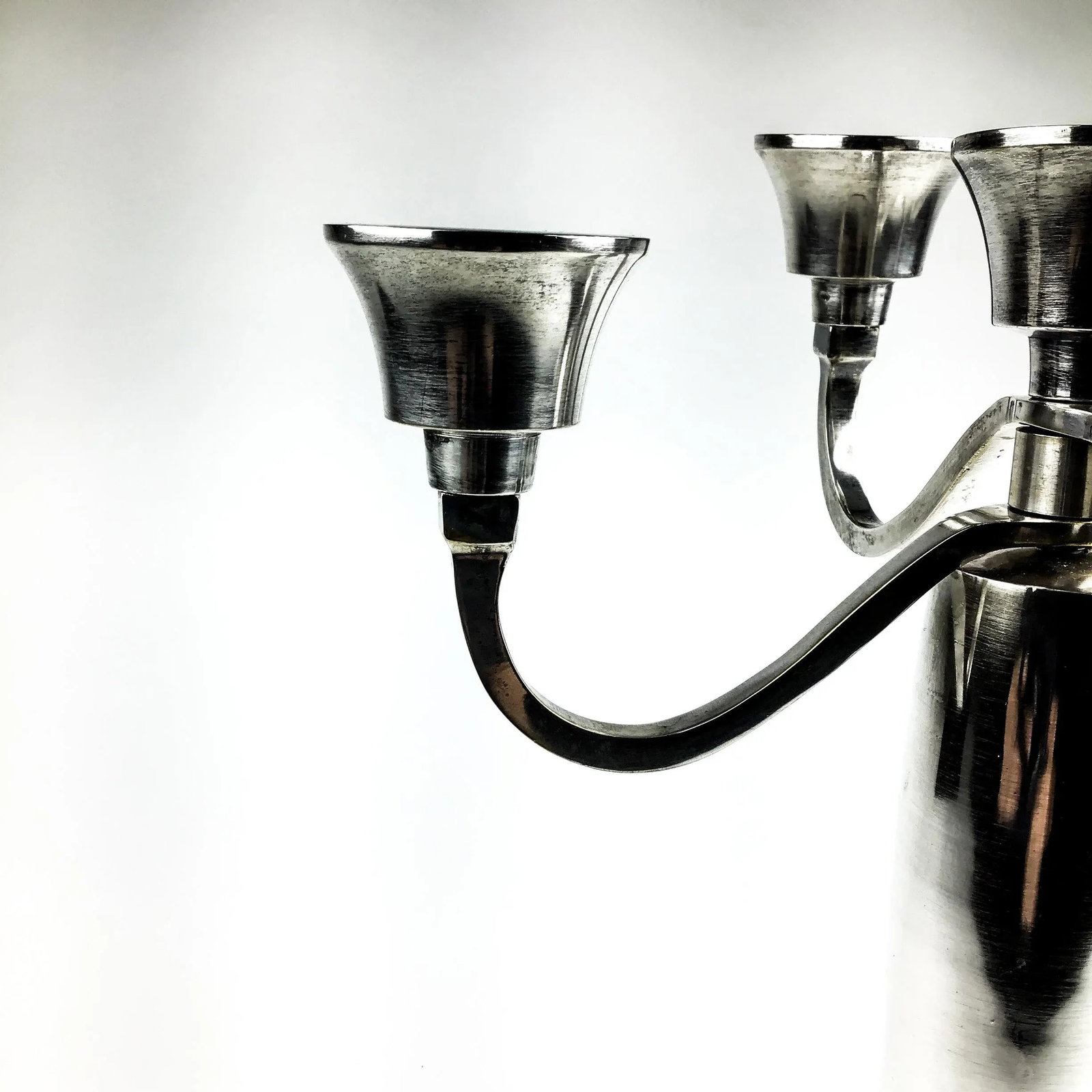 Post Modern Nickle Silver Candelabra - 8