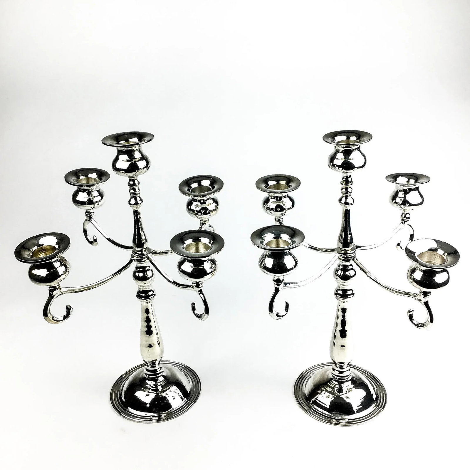 Vintage Silver Plate Candle Holders - 2