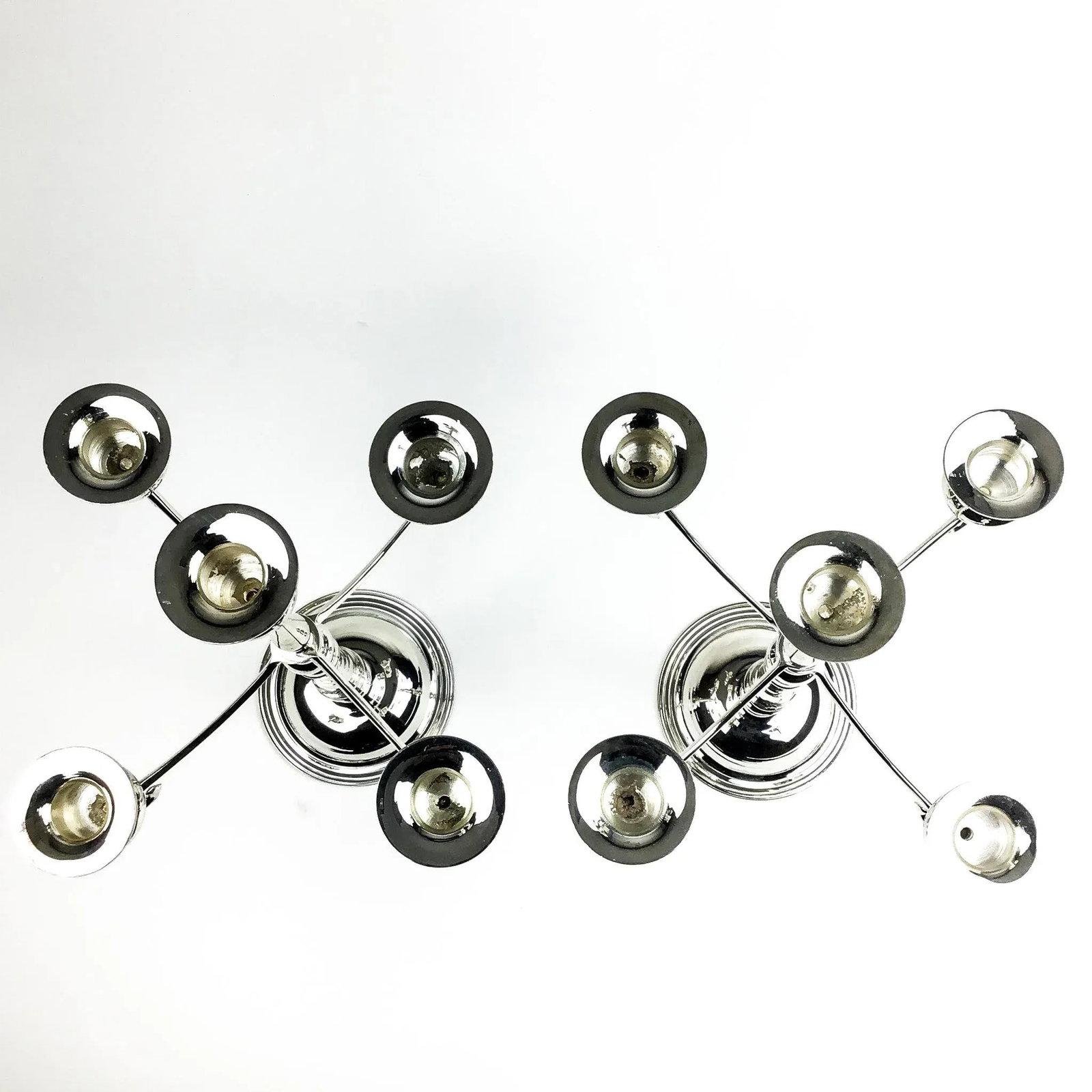 Vintage Silver Plate Candle Holders - 3