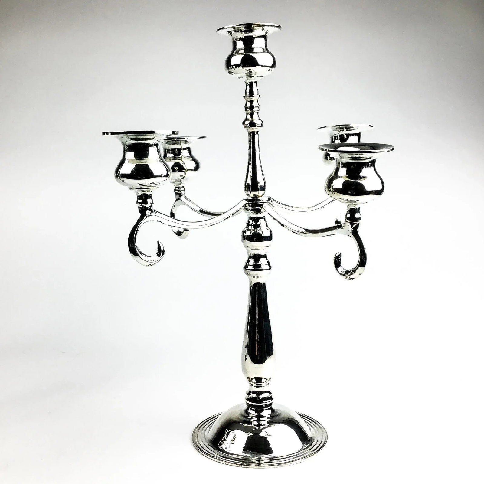 Vintage Silver Plate Candle Holders - 5