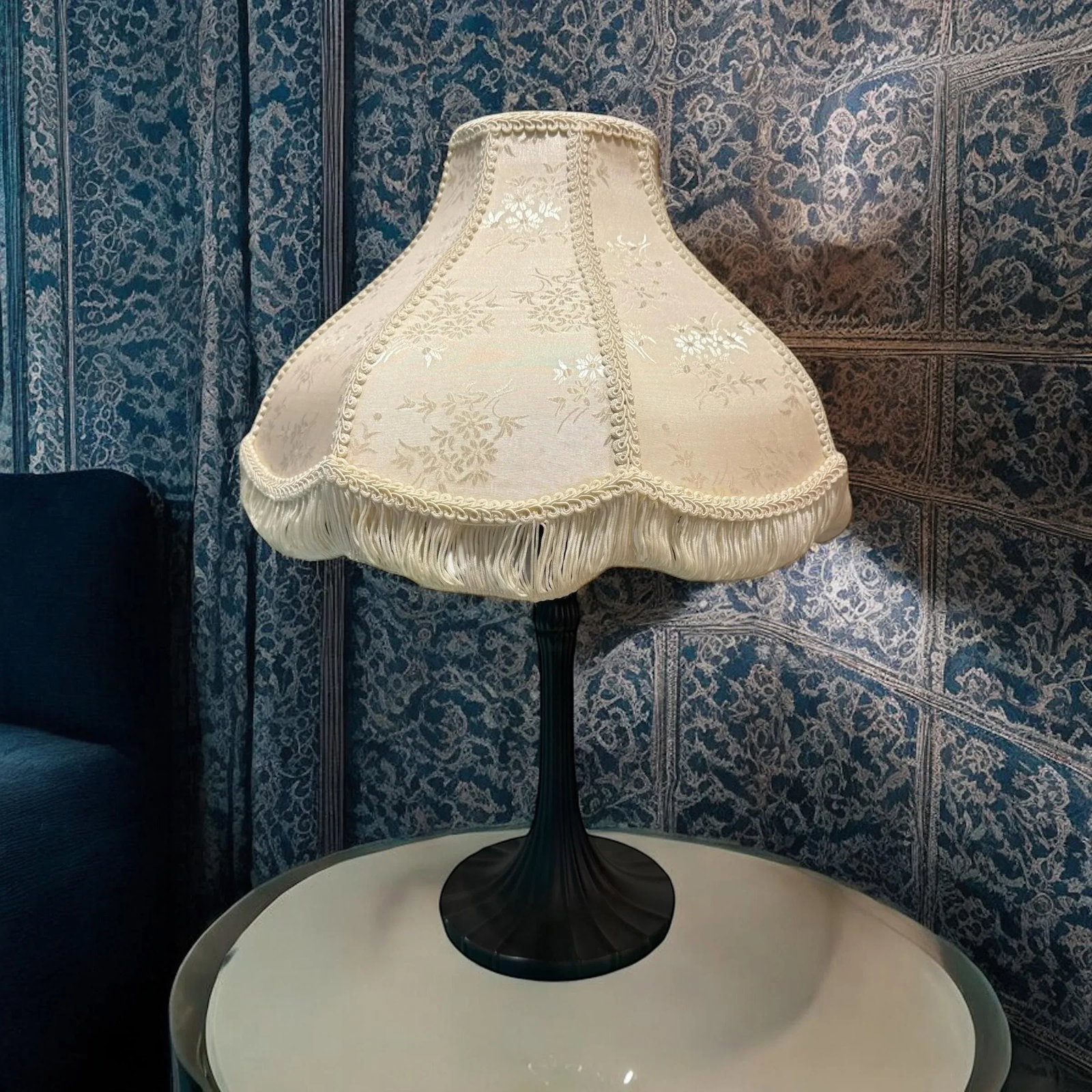 Vintage Victorian Fringe Bell-Style Lampshade - 2