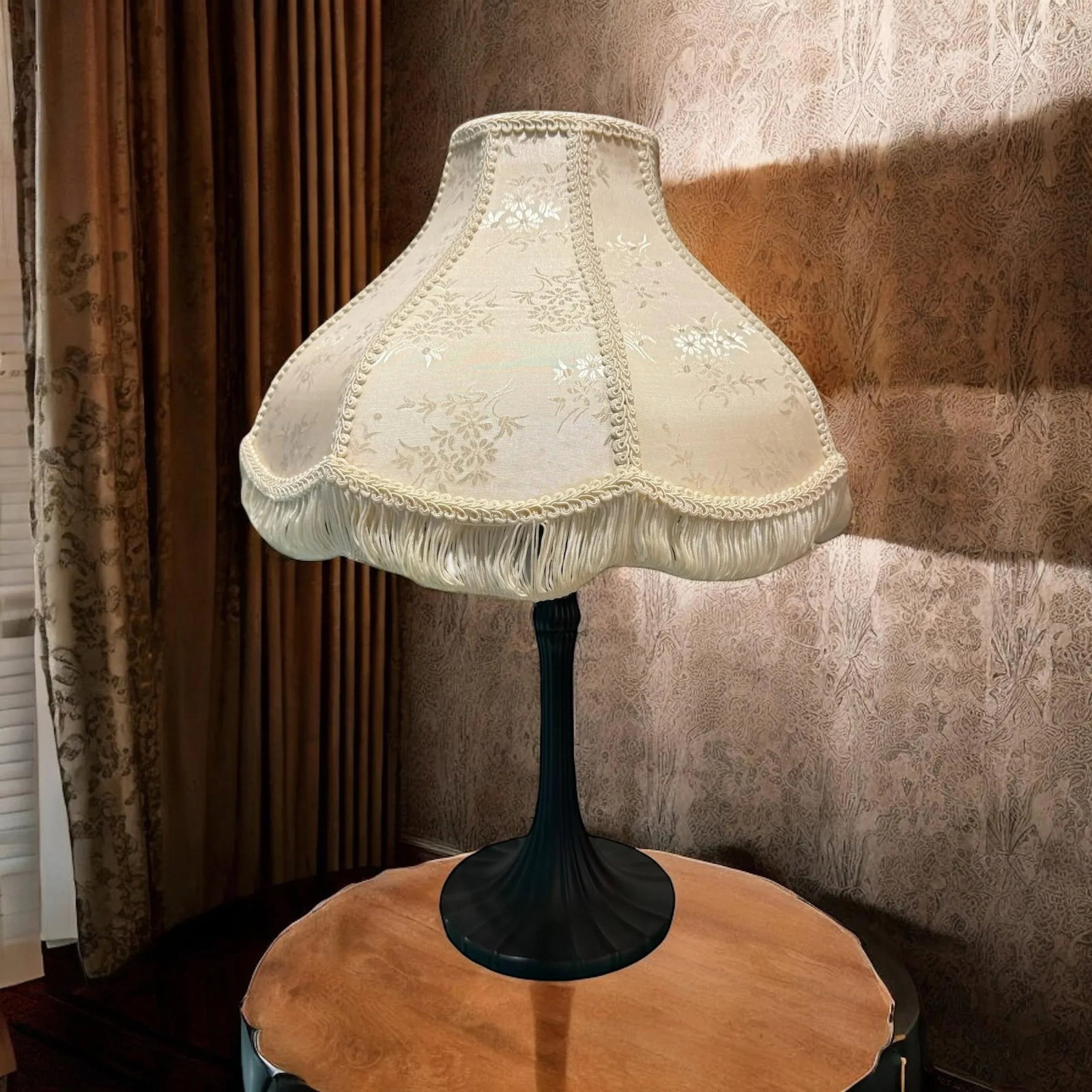 Vintage Victorian Fringe Bell-Style Lampshade - 6