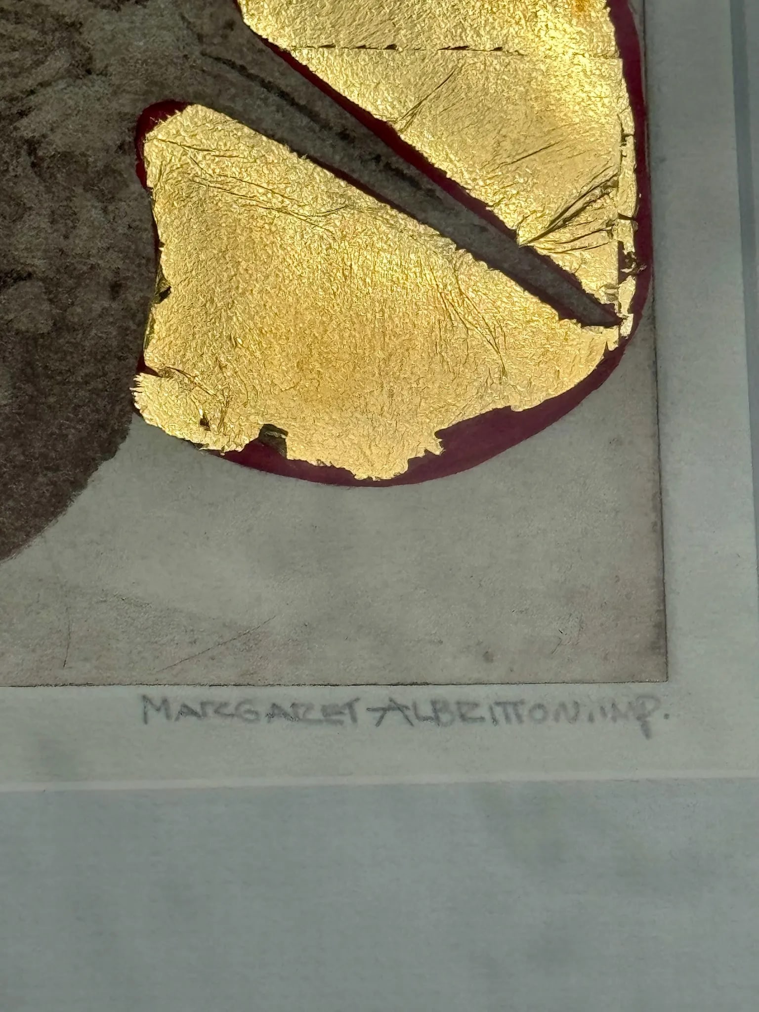 Margaret Albritton "Willet" Limited Edition Etching With Plate – Signed, Numbered, Gold Leaf - 4