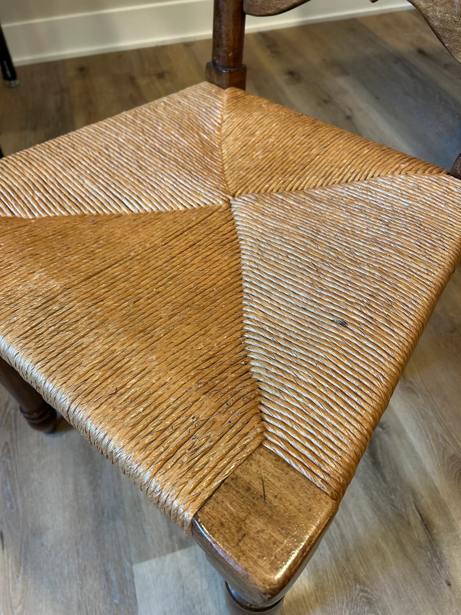 Vintage French Country Ladder Back Dining Chair - 8