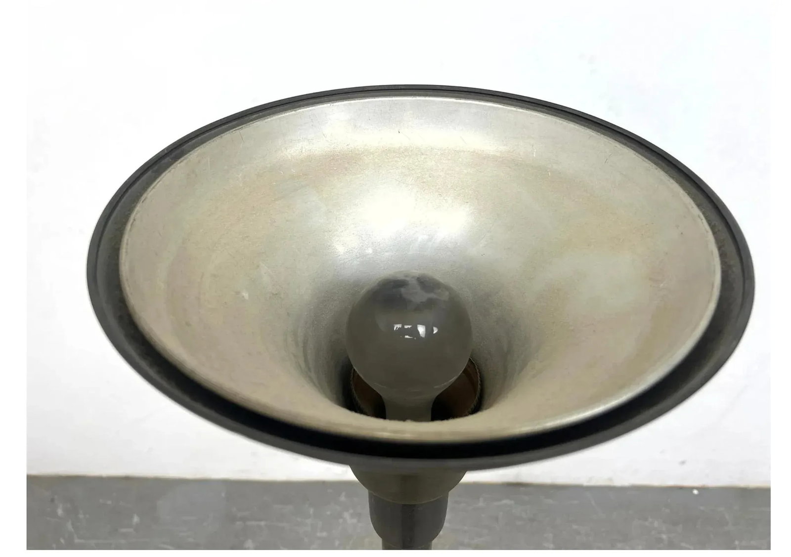 Bronze Machine Age Art Deco Torchiere Floor Lamp - 3