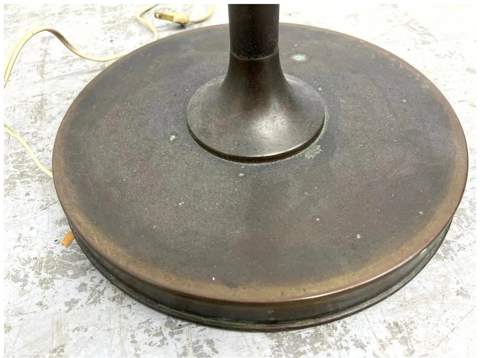 Bronze Machine Age Art Deco Torchiere Floor Lamp - 6