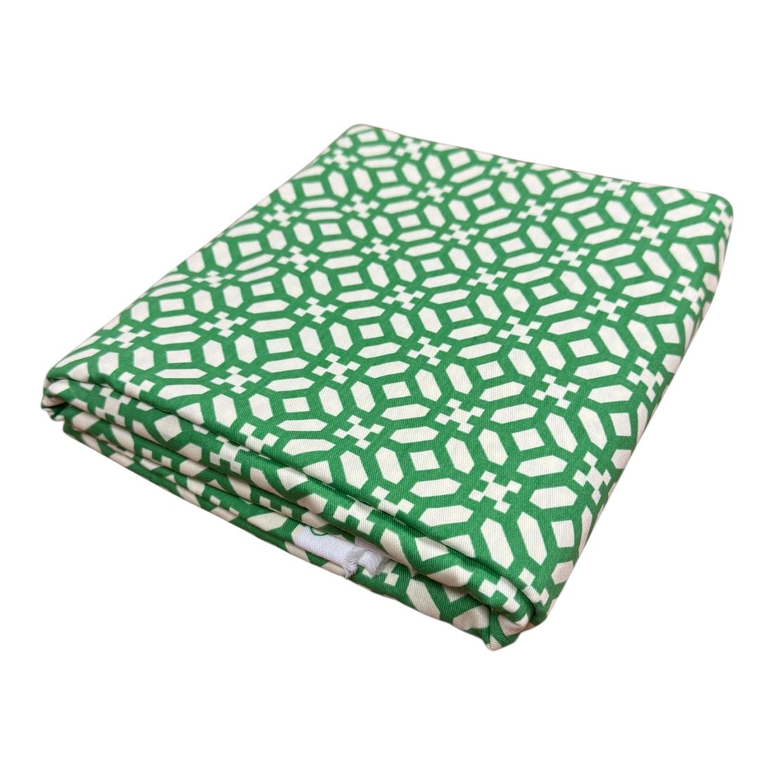 Waverly Modern Essentials Trellis Fabric Textile Yards Remnant: Modern Essentials line by Waverly. The fabric features a distinctive grass green and off-white geometric trellis pattern. 100% cotton-Design is on both sides 54" wide x 109.5" long (3 yards) 