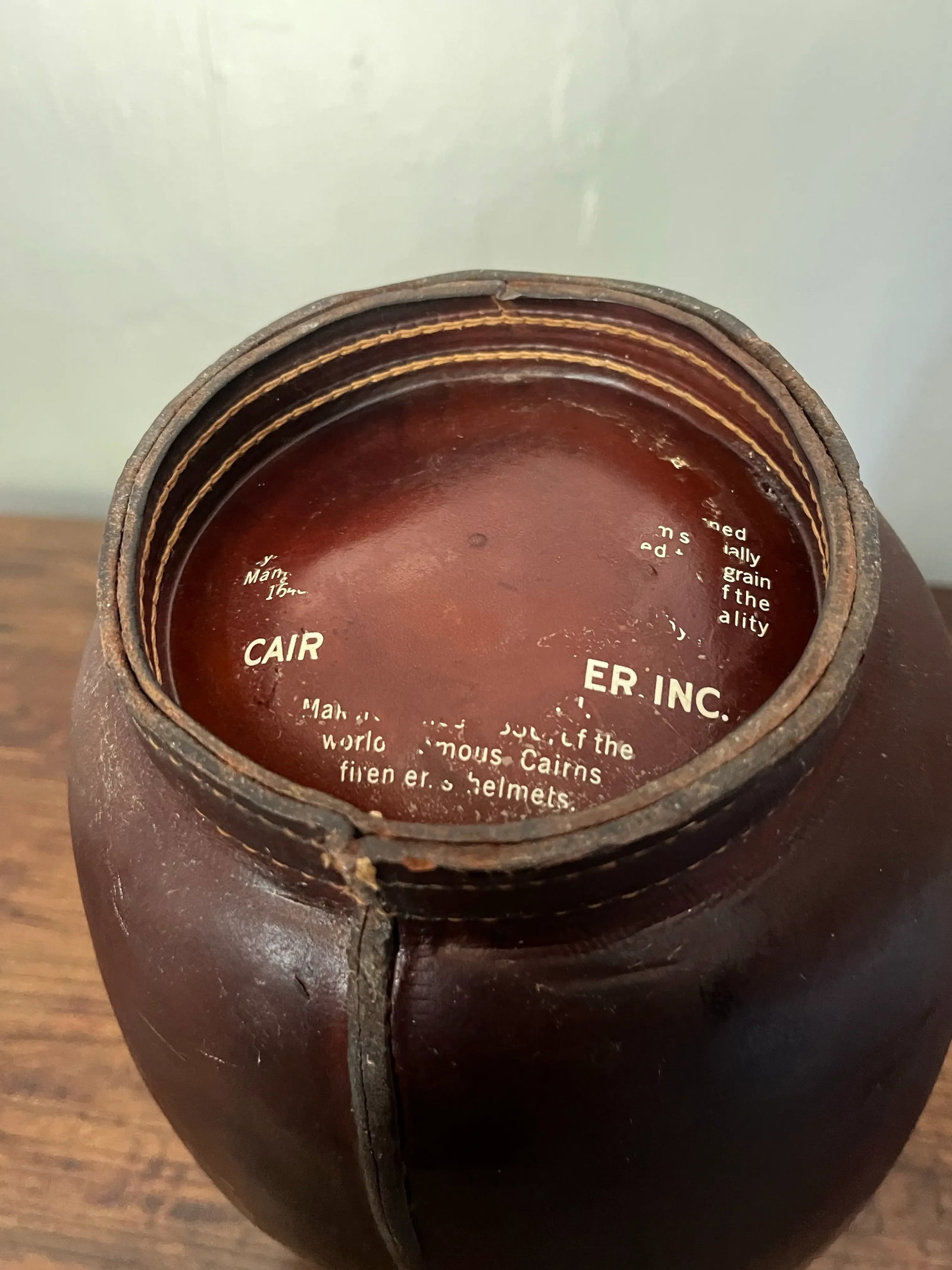 Federal Style American Leather & Brass Ice Bucket - 8