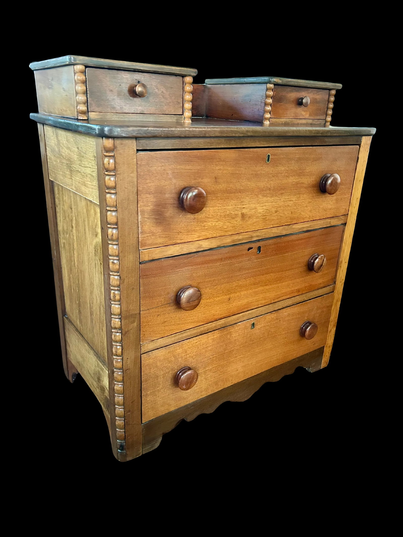Antique 19th Century Pine Chest of Drawers - 12