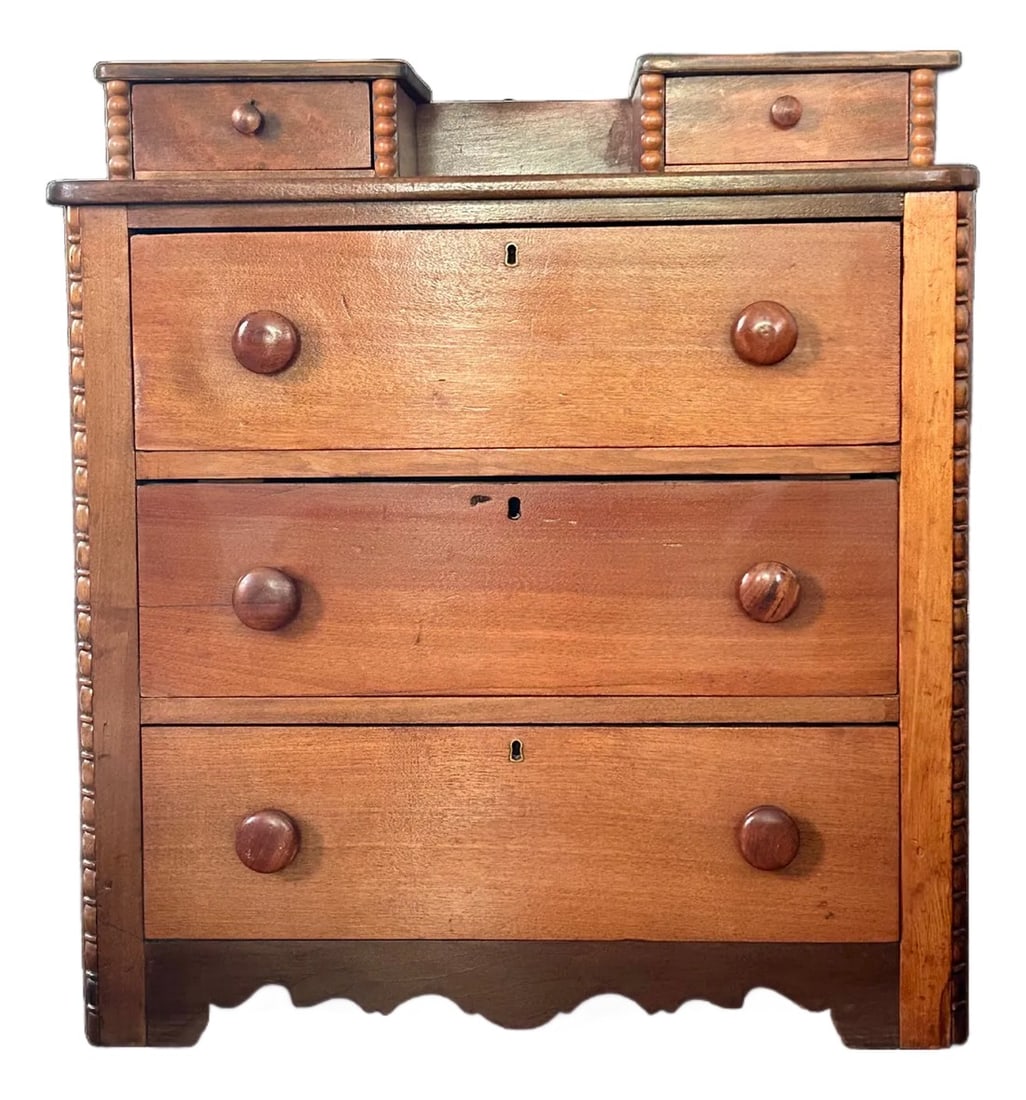 Antique 19th Century Pine Chest of Drawers (1 of 16)