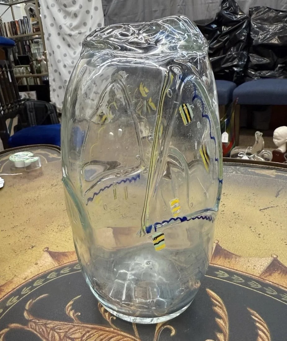 1982 Ralph Harvey Abstract Art Glass Vase Limited Edition - 2