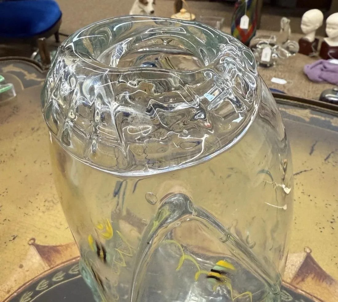 1982 Ralph Harvey Abstract Art Glass Vase Limited Edition - 4