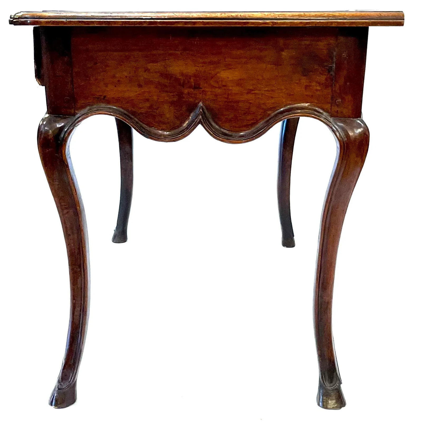 18th Century Louis XV French Provincial Walnut Side Table With Inlaid Top - 11