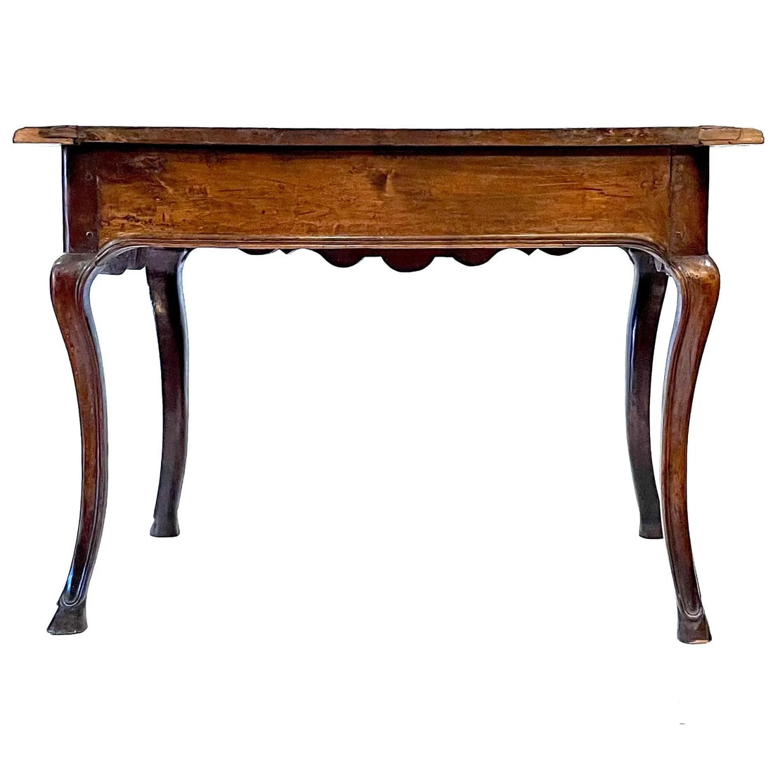 18th Century Louis XV French Provincial Walnut Side Table With Inlaid Top - 12