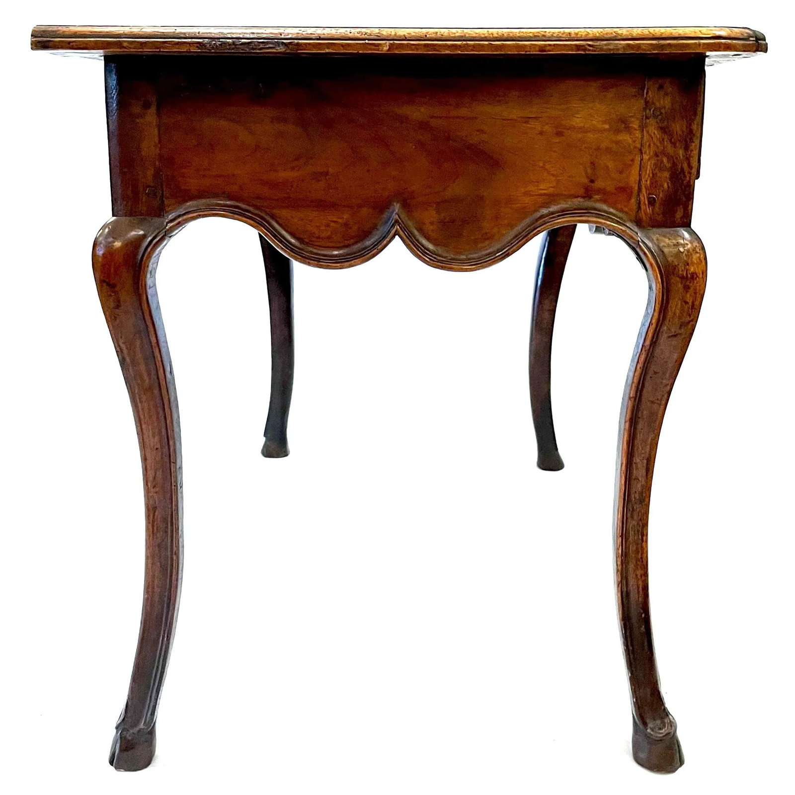 18th Century Louis XV French Provincial Walnut Side Table With Inlaid Top - 14