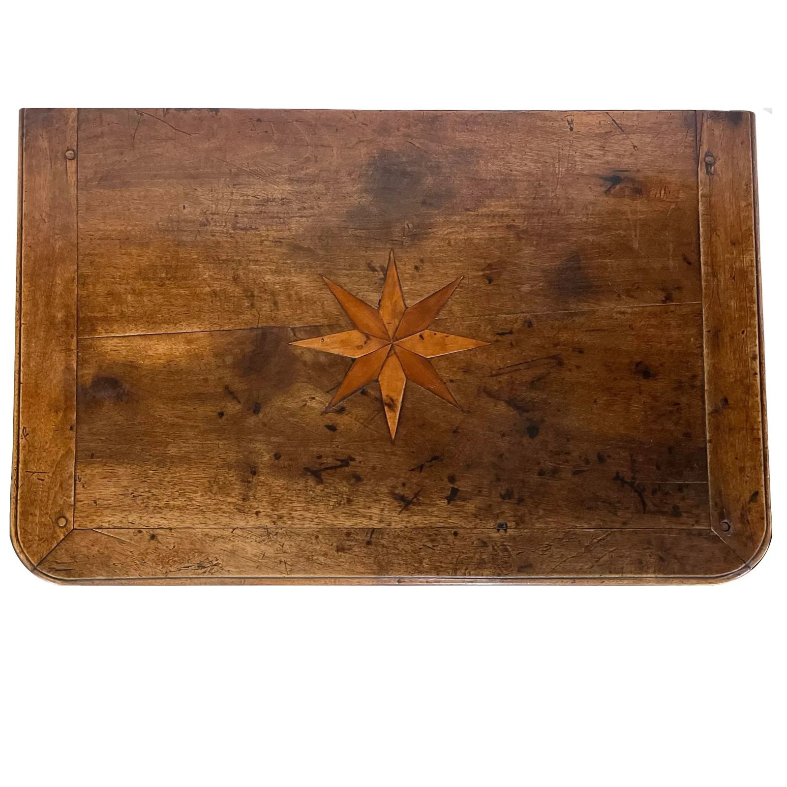 18th Century Louis XV French Provincial Walnut Side Table With Inlaid Top - 3