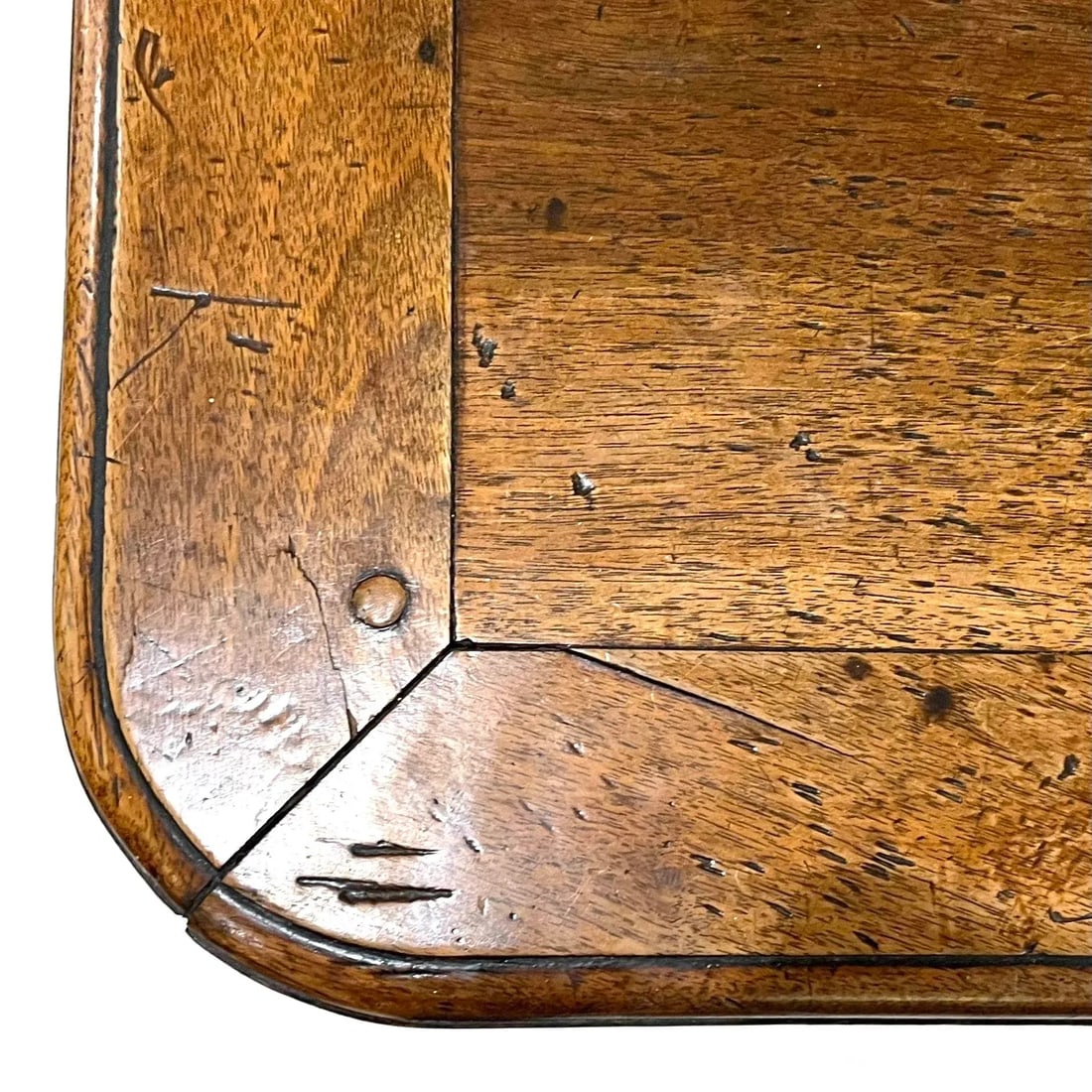 18th Century Louis XV French Provincial Walnut Side Table With Inlaid Top - 5