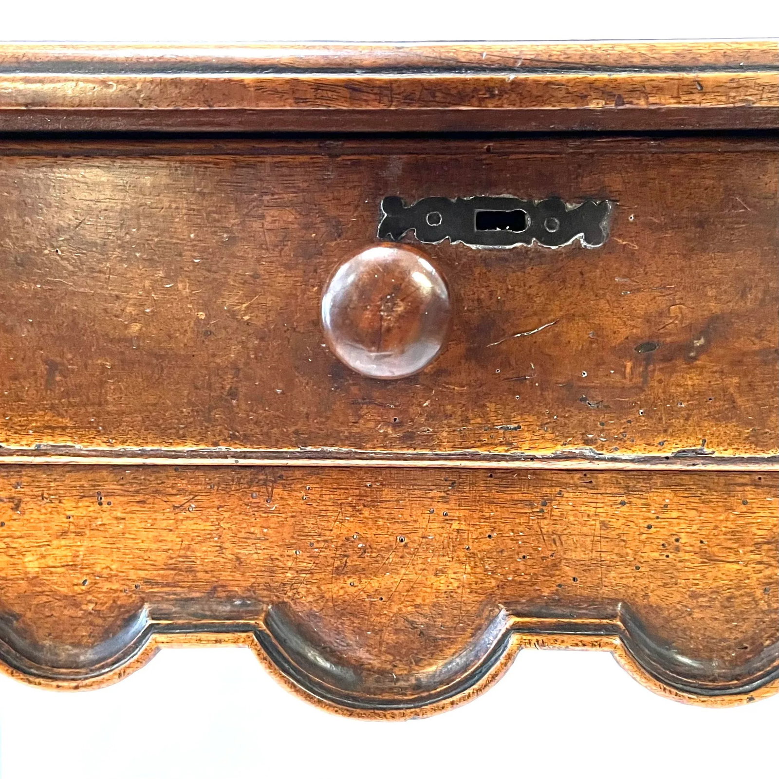 18th Century Louis XV French Provincial Walnut Side Table With Inlaid Top - 7