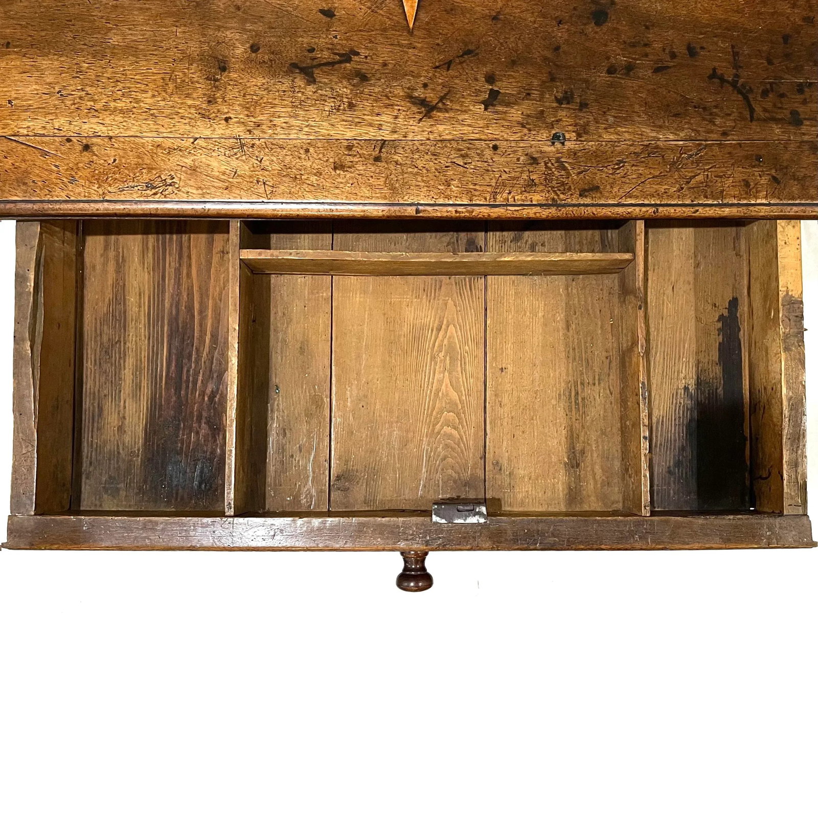 18th Century Louis XV French Provincial Walnut Side Table With Inlaid Top - 8