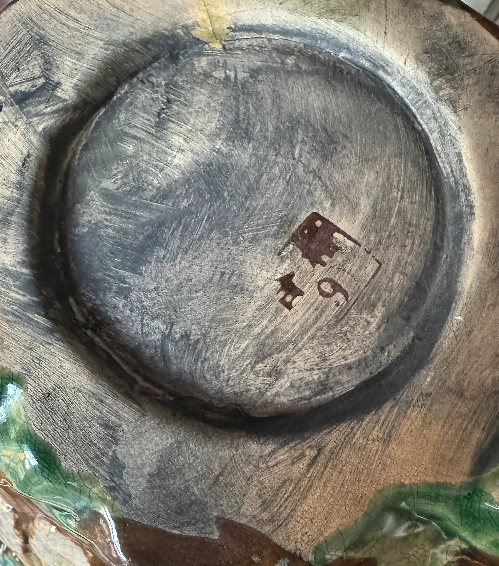 Antique Majolica Faux Bois Ceramic Jardiniere, Japan - 9