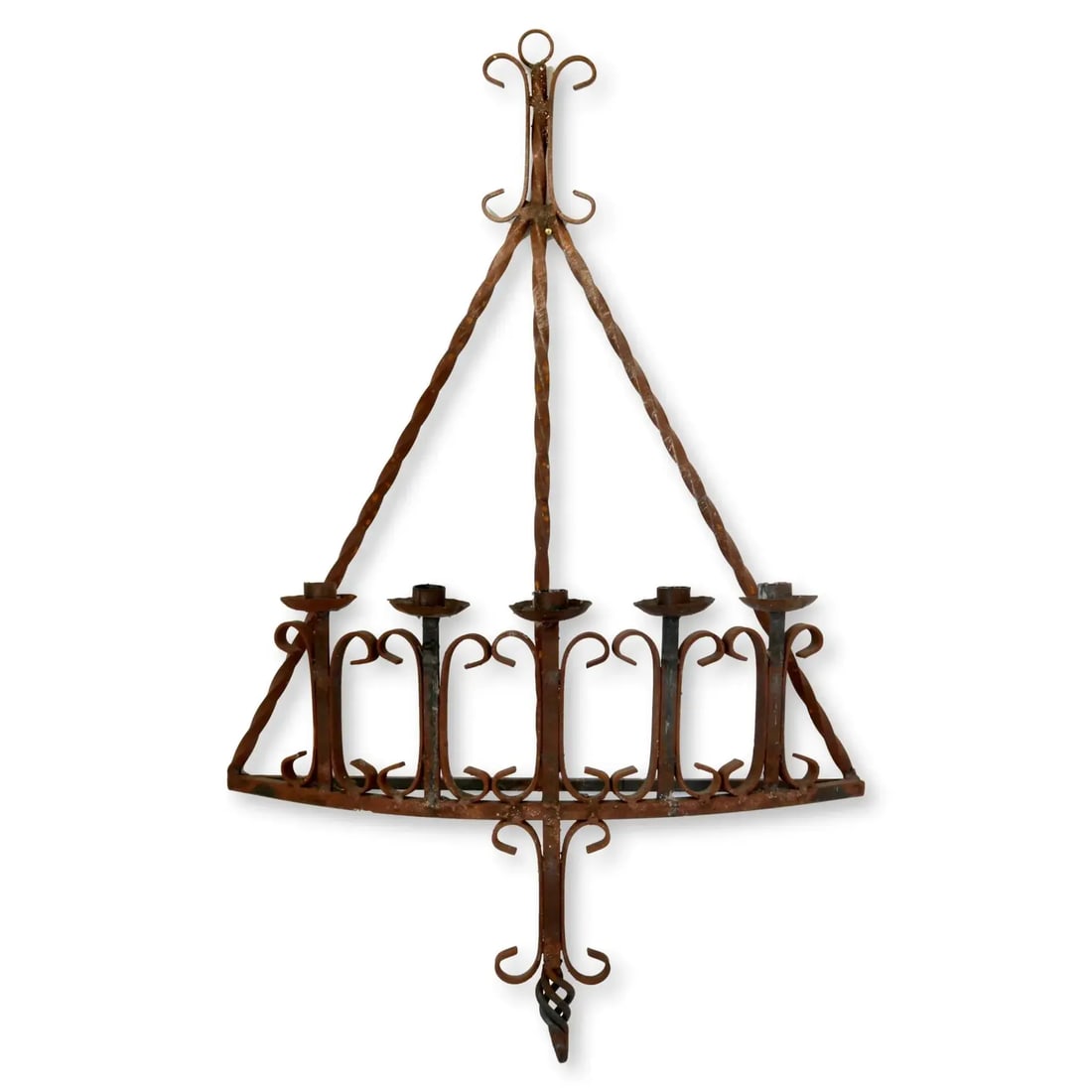 Early 20th Century California Wrought Iron Wall Candelabra - 4