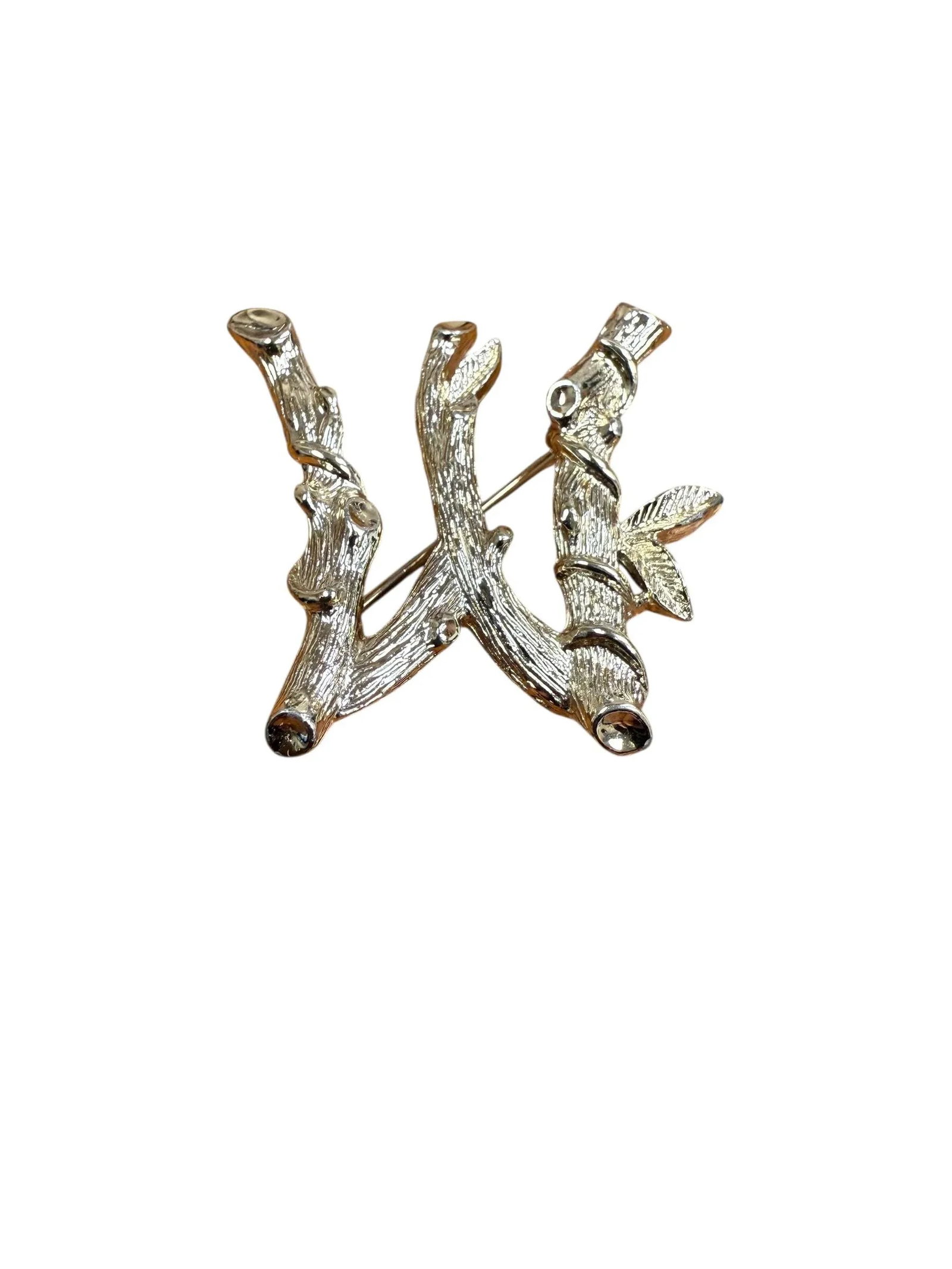 1964 Costume Brooch Letter M Organic Textured by Sarah Coventry - 6