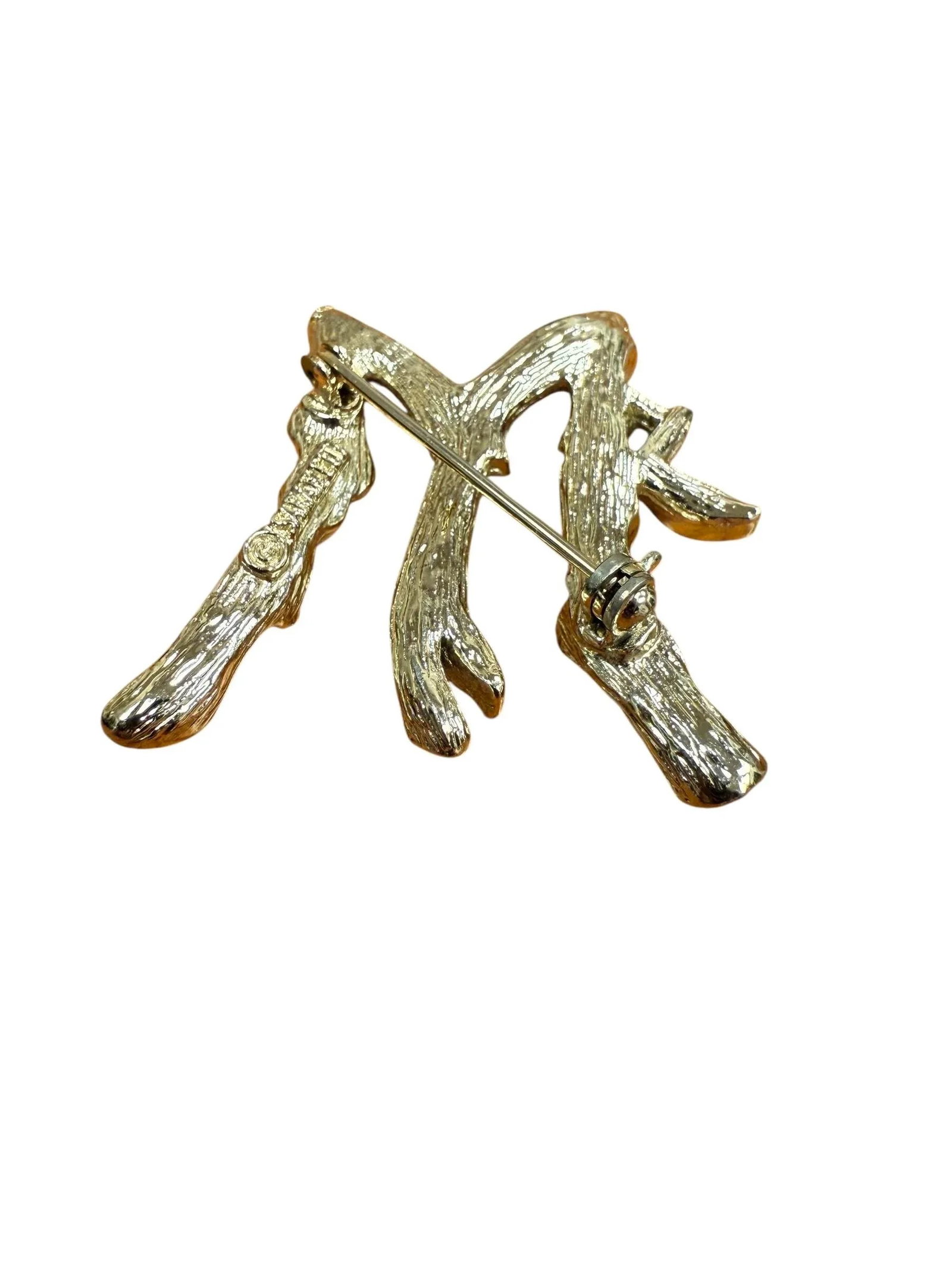 1964 Costume Brooch Letter M Organic Textured by Sarah Coventry - 9